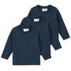 3 Baby Langarmshirts im Basic-Look