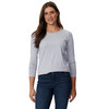 3 Damen Langarmshirts in Unifarben