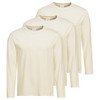 3 Herren Langarmshirts im Basic-Look weiss