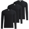 3 Herren Langarmshirts im Basic-Look