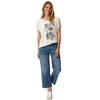 Dames-T-shirt met overslagmouwen