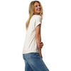 Dames-T-shirt met overslagmouwen