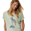 Dames-T-shirt met overslagmouwen
