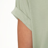 Dames-T-shirt met overslagmouwen