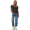 Dames-T-shirt met overslagmouwen