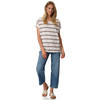 Dames-T-shirt met vaste turn-ups