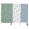 3 Musselin-Waschhandschuhe im Set