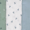 3 Musselin-Waschhandschuhe im Set