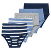 5 Baby Slips in Windelpassform dunkelblau / blau / grau