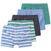 5 Jungen Boxer im Set hellblau / grün / dunkelgrau