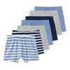 7 Jungen Boxer im Set dunkelblau / blau / hellgrau