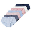 7 Mädchen Pantys aus Bio-Baumwolle hellblau / weiss / rosa / dunkelblau