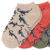 4 Paar Jungen Sneaker-Socken mit Dino-Motiven