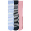 3 Baby Strumpfhosen im Set hellblau / rosa / dunkelblau