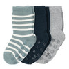 3 Paar Baby Stoppersocken im Set graugrün / hellgrau / dunkelblau