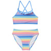 Mädchen Bikini mit bunten Streifen