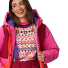 Dames-sneeuwjas met kleuraccenten