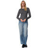 Damen Feinstrickpullover Rundhalsausschnitt