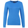 Damen Feinstrickpullover Rundhalsausschnitt blau
