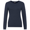Damen Feinstrickpullover Rundhalsausschnitt dunkelblau