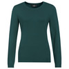Damen Feinstrickpullover Rundhalsausschnitt dunkelgrün