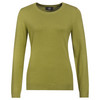 Damen Feinstrickpullover Rundhalsausschnitt grün