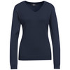 Damen Feinstrickpullover V-Ausschnitt dunkelblau