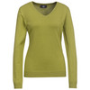 Damen Feinstrickpullover V-Ausschnitt grün