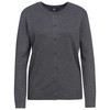 Damen Feinstrickjacke unifarben dunkelgrau