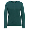 Damen Feinstrickjacke unifarben dunkelgrün