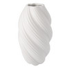 Vase in geschwungener Form weiss