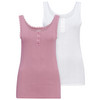 2 Damen Unterhemden mit Ajour-Muster