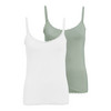 2 Damen Unterhemden mit Spitze