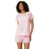 Damen Schlafshorts mit Lochspitze