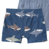 5 Jungen Boxer mit Hai-Motiven