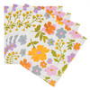 20 Servietten mit Blumen-Muster