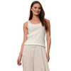 Damen Top mit Rippstruktur