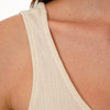 Damen Top mit Rippstruktur