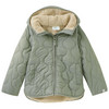 Kinder Steppjacke mit Teddyfutter salbei