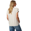 Dames-T-shirt met vaste turn-ups