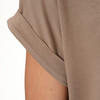 Dames-T-shirt met vaste turn-ups