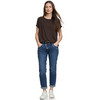 Dames-T-shirt met vaste turn-ups