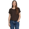 Dames-T-shirt met vaste turn-ups