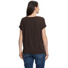 Dames-T-shirt met vaste turn-ups
