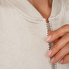 Damen Satin-Jacke mit Reißverschluss