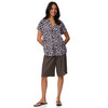 Damen Bermuda-Shorts aus Viskose-Leinen-Mix