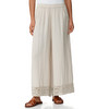 Damen Musselin-Hose mit Häkelsaum