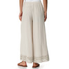 Damen Musselin-Hose mit Häkelsaum