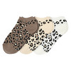 3 Paar Damen Sneaker-Socken mit Leo-Muster