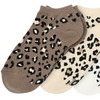 3 Paar Damen Sneaker-Socken mit Leo-Muster